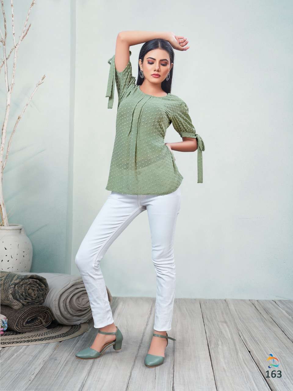 ALEEZA BY DOVI FASHION 160 TO 168 SERIES DESIGNER STYLISH FANCY COLORFUL BEAUTIFUL PARTY WEAR & ETHNIC WEAR COLLECTION CHIFFON TOPS AT WHOLESALE PRICE