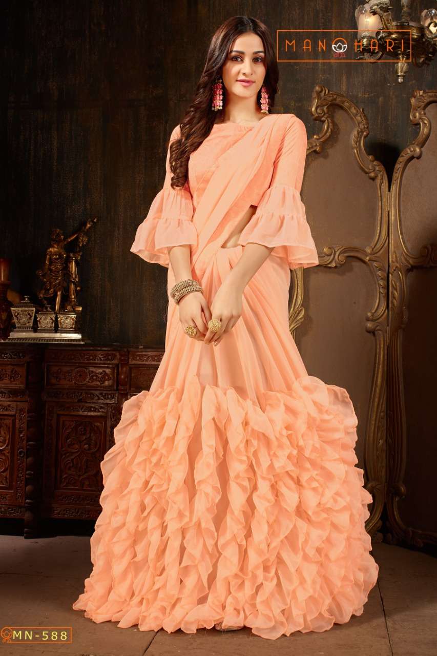 MANOHARI VOL-4 BY MANOHARI INDIAN TRADITIONAL WEAR COLLECTION BEAUTIFUL STYLISH FANCY COLORFUL PARTY WEAR & OCCASIONAL WEAR VICHITRA SILK SAREES AT WHOLESALE PRICE