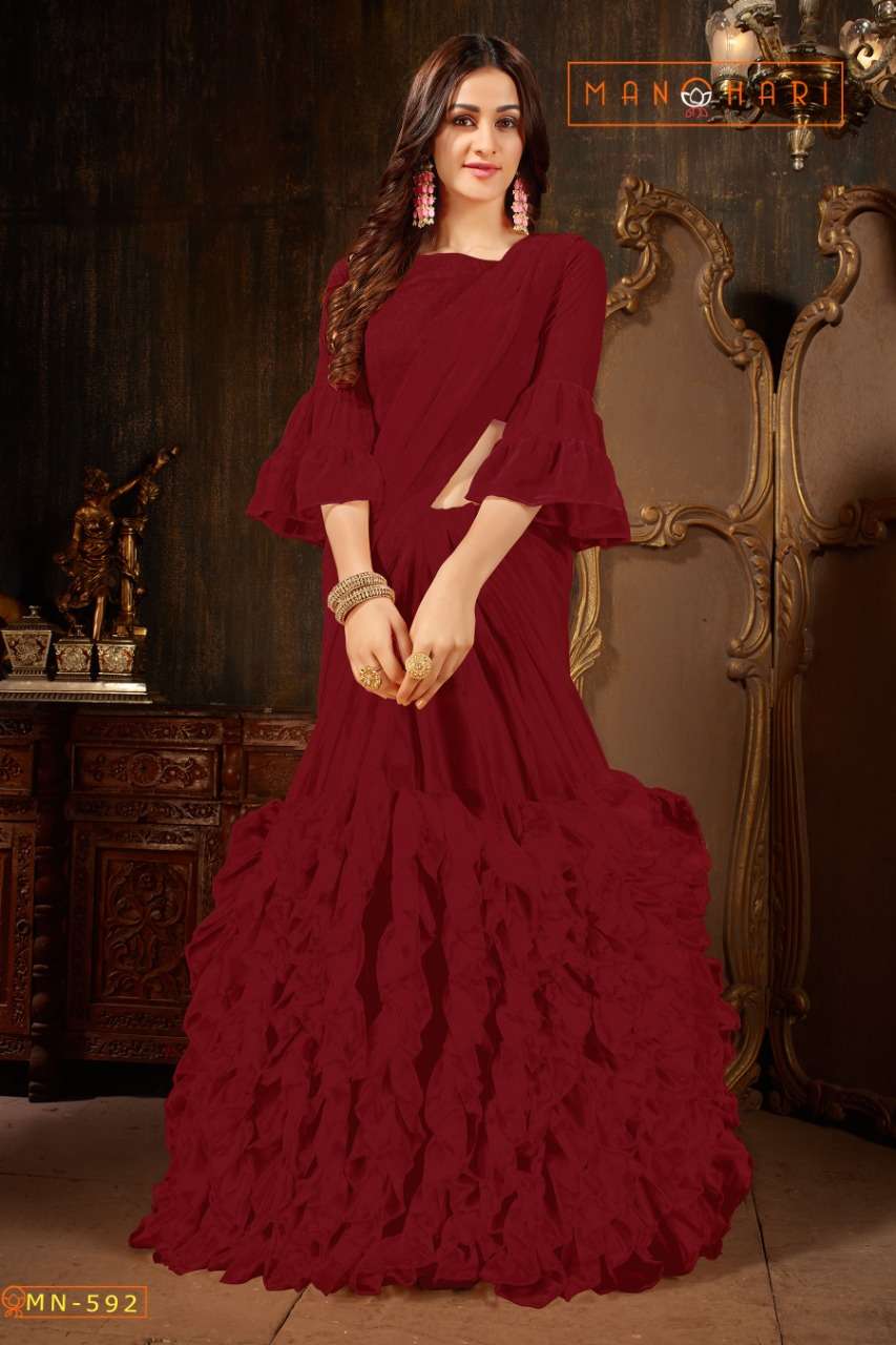 MANOHARI VOL-4 BY MANOHARI INDIAN TRADITIONAL WEAR COLLECTION BEAUTIFUL STYLISH FANCY COLORFUL PARTY WEAR & OCCASIONAL WEAR VICHITRA SILK SAREES AT WHOLESALE PRICE