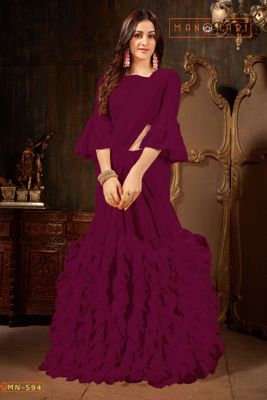 MANOHARI VOL-4 BY MANOHARI INDIAN TRADITIONAL WEAR COLLECTION BEAUTIFUL STYLISH FANCY COLORFUL PARTY WEAR & OCCASIONAL WEAR VICHITRA SILK SAREES AT WHOLESALE PRICE