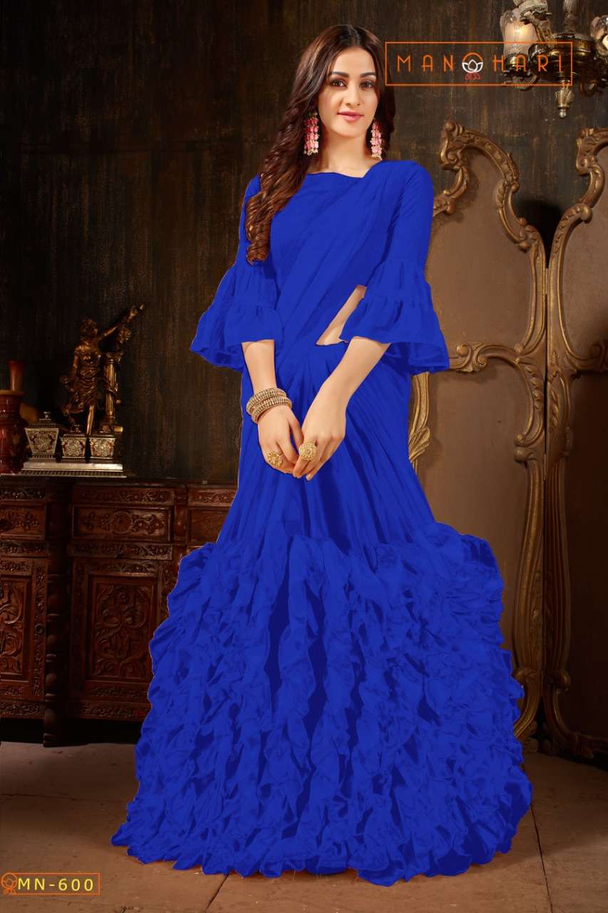 MANOHARI VOL-4 BY MANOHARI INDIAN TRADITIONAL WEAR COLLECTION BEAUTIFUL STYLISH FANCY COLORFUL PARTY WEAR & OCCASIONAL WEAR VICHITRA SILK SAREES AT WHOLESALE PRICE