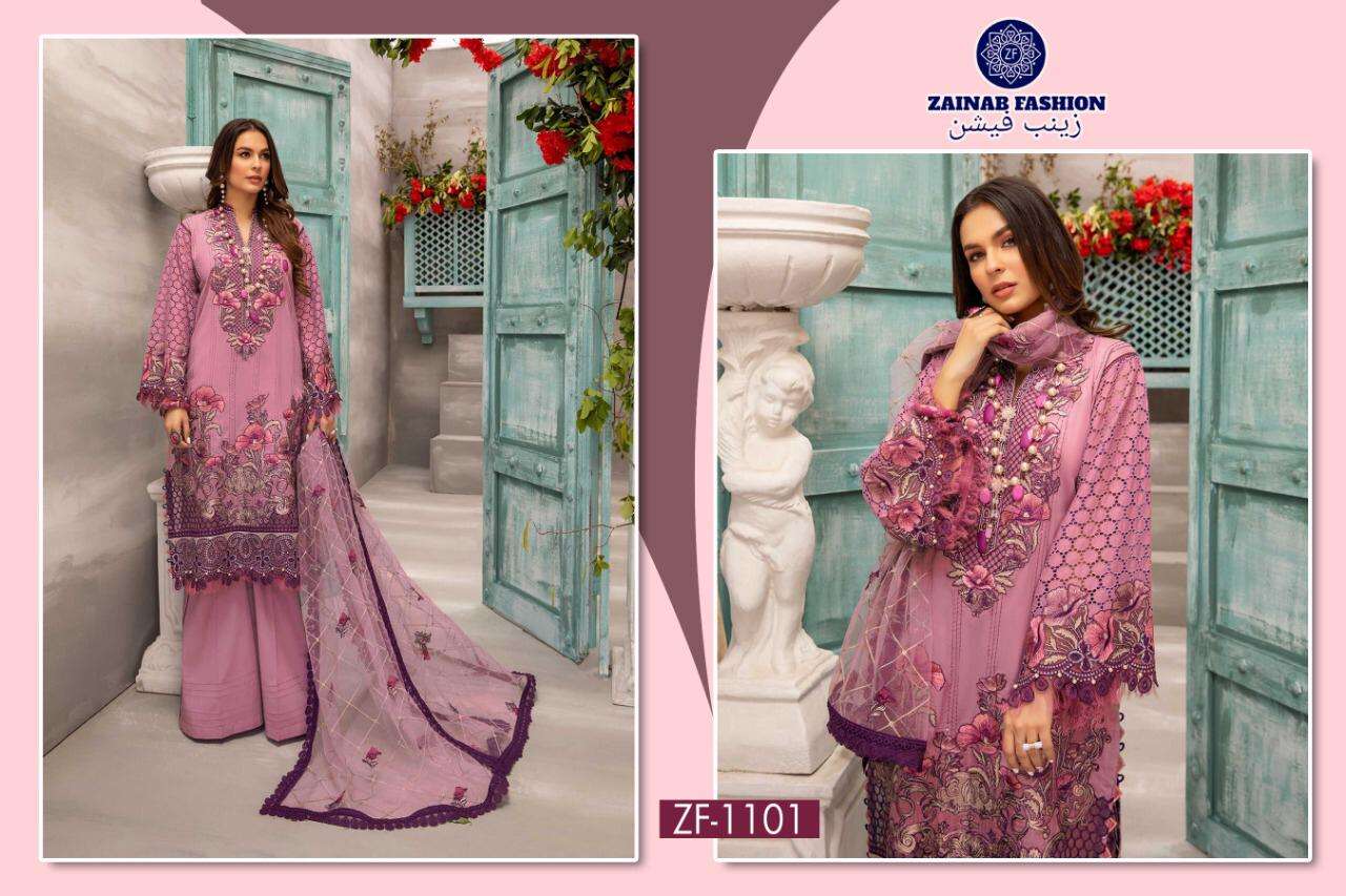 ADAN LIBAAS VOL-1 BY ZAINAB FASHION 1101 TO 1102 SERIES BEAUTIFUL WINTER COLLECTION SUITS STYLISH FANCY COLORFUL CASUAL WEAR & ETHNIC WEAR HEAVY JAM SATIN COTTON WITH WORK DRESSES AT WHOLESALE PRICE