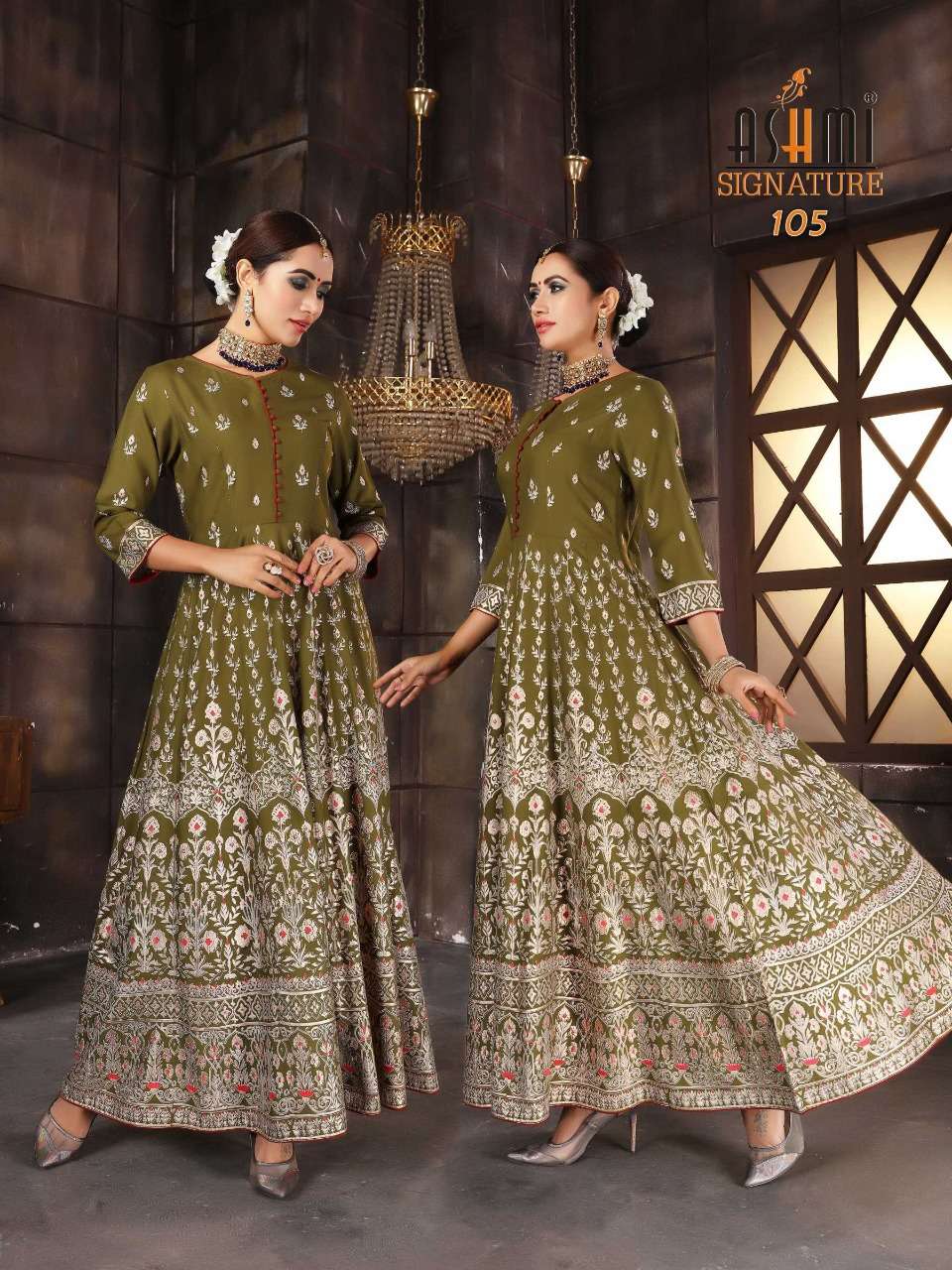 SAYONI BY ASHMI 101 TO 108 SERIES DESIGNER STYLISH FANCY COLORFUL BEAUTIFUL PARTY WEAR & ETHNIC WEAR COLLECTION RAYON FOIL PRINT GOWNS AT WHOLESALE PRICE