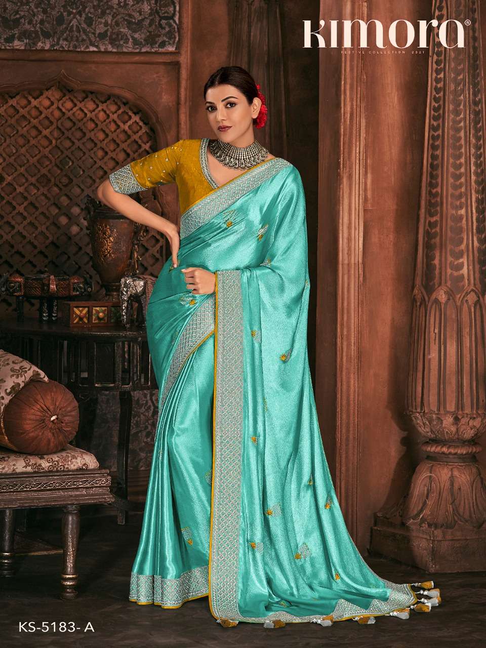KIMORA 5183 COLOURS BY KIMORA FASHION 5183-A TO 5183-D SERIES COLORFUL BEAUTIFUL FANCY PARTY WEAR & TRADITIONAL WEAR PURE SILK SAREES AT WHOLESALE PRICE