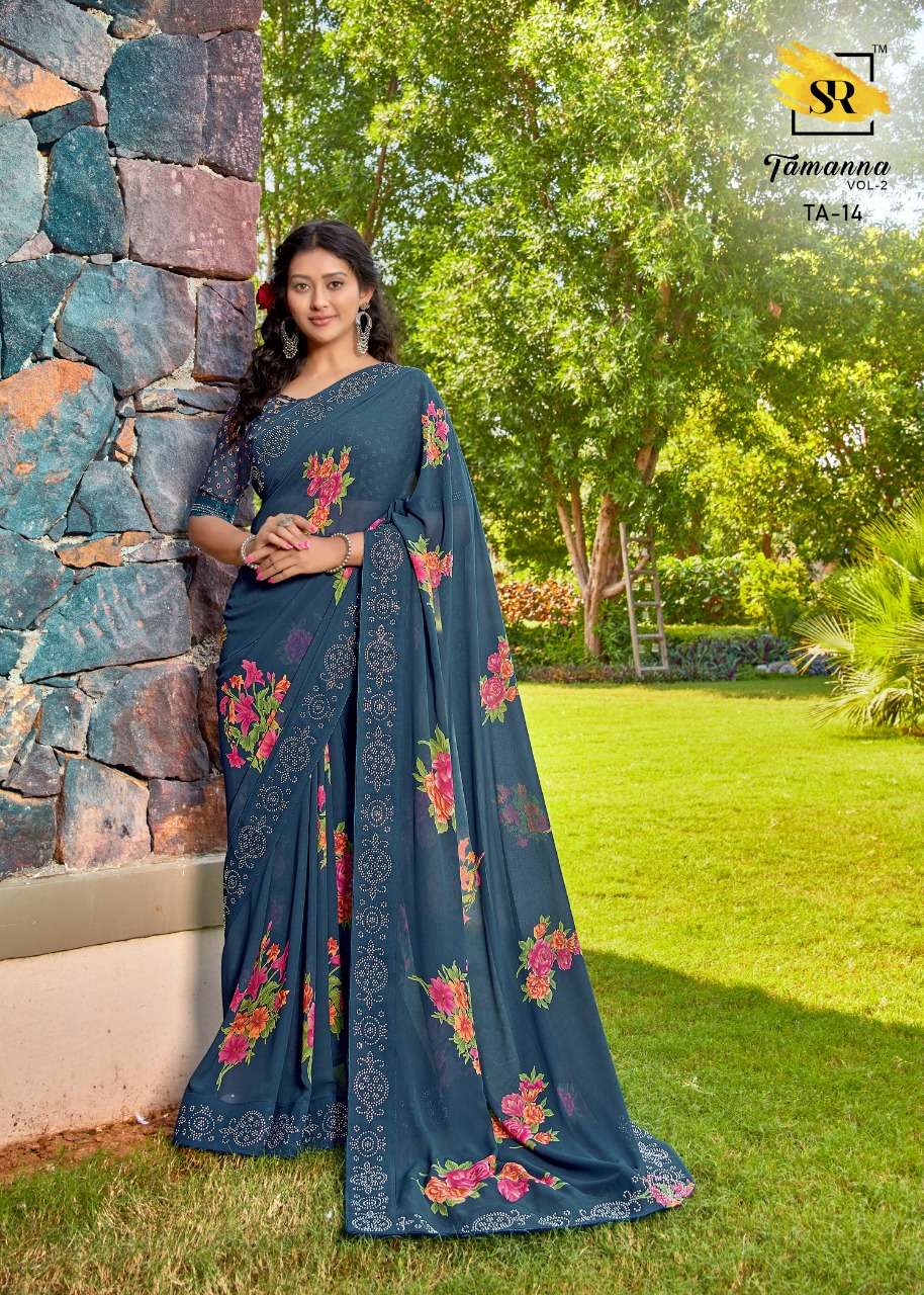 TAMANNA VOL-2 BY SR 11 TO 22 SERIES INDIAN TRADITIONAL WEAR COLLECTION BEAUTIFUL STYLISH FANCY COLORFUL PARTY WEAR & OCCASIONAL WEAR FANCY SAREES AT WHOLESALE PRICE