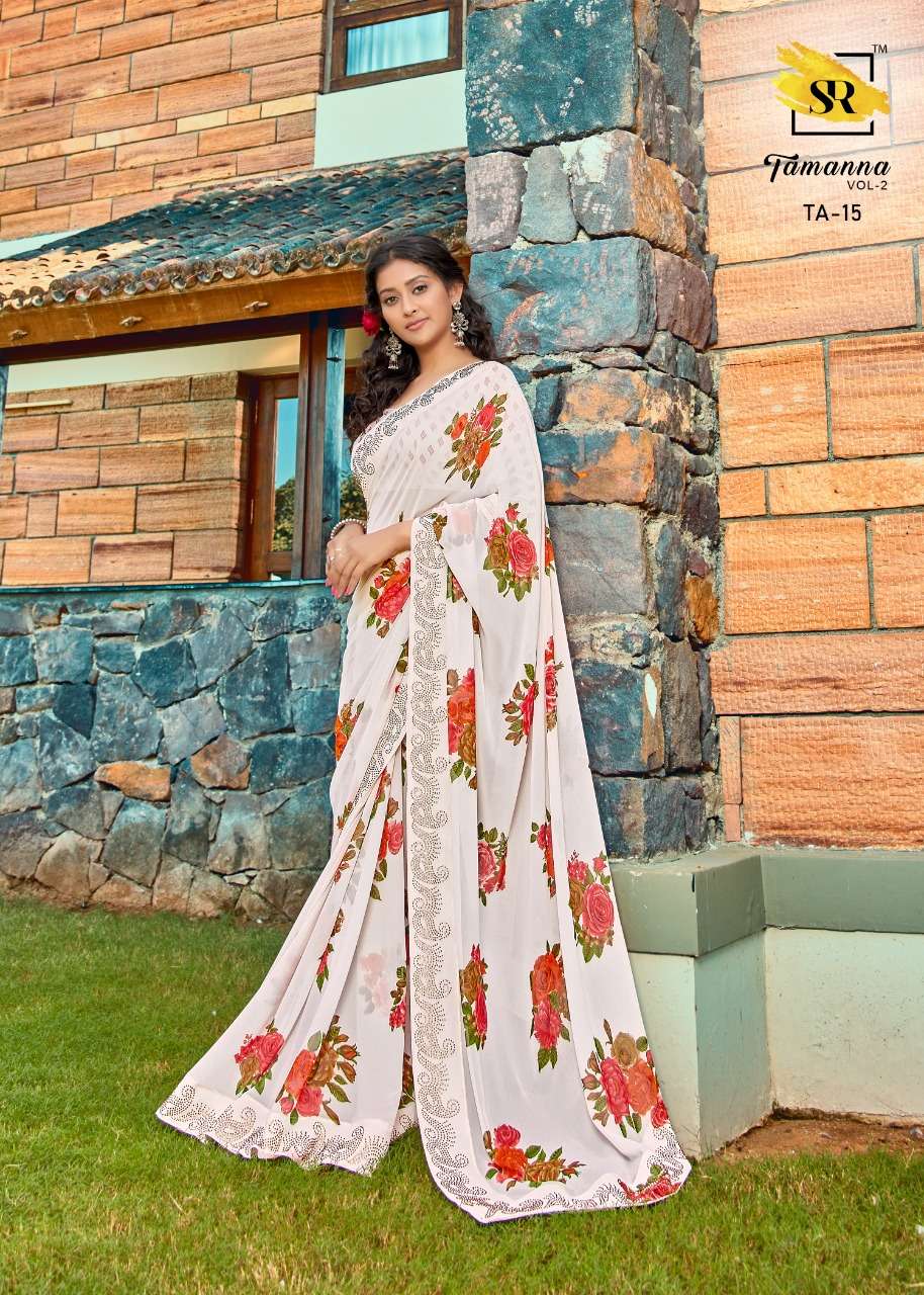 TAMANNA VOL-2 BY SR 11 TO 22 SERIES INDIAN TRADITIONAL WEAR COLLECTION BEAUTIFUL STYLISH FANCY COLORFUL PARTY WEAR & OCCASIONAL WEAR FANCY SAREES AT WHOLESALE PRICE