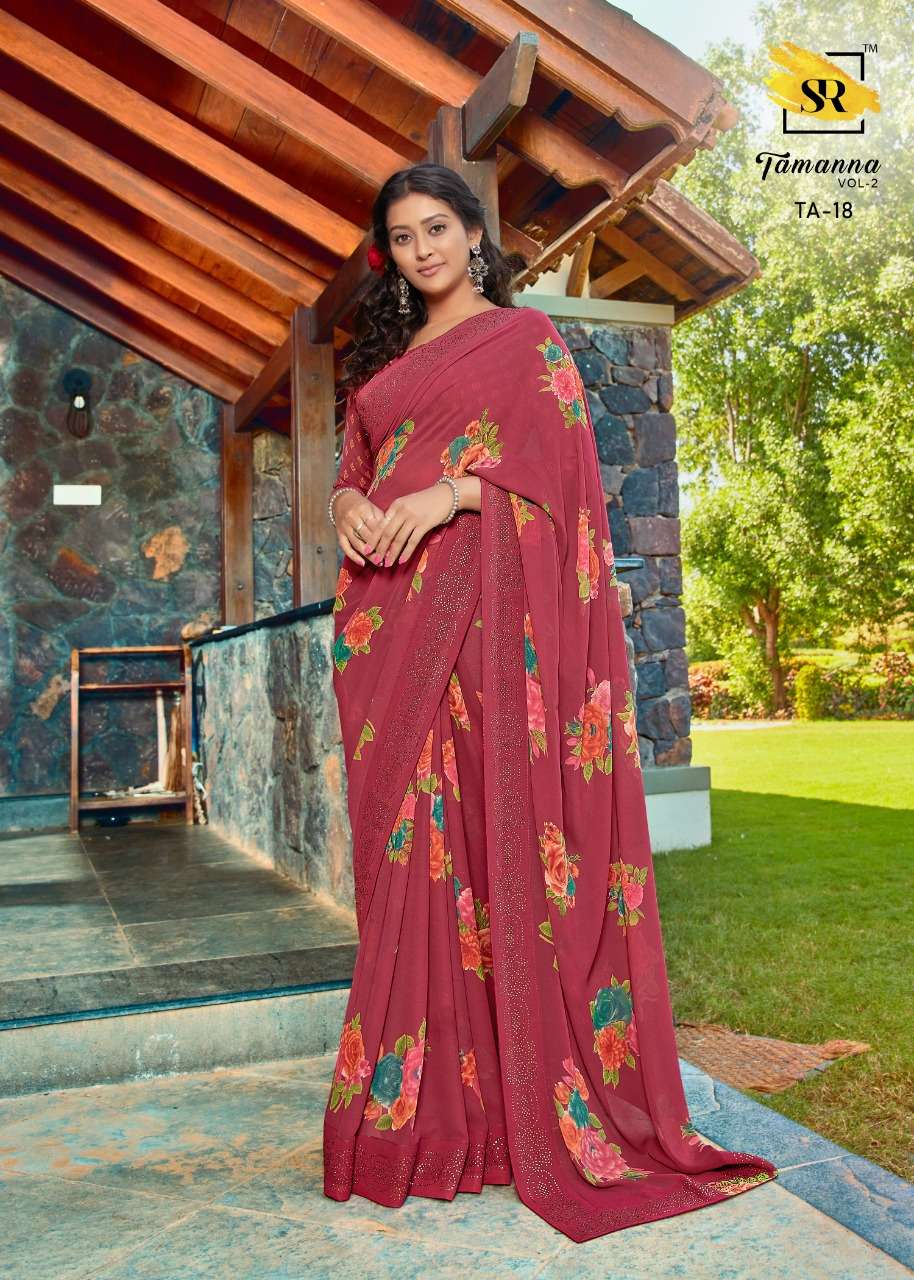 TAMANNA VOL-2 BY SR 11 TO 22 SERIES INDIAN TRADITIONAL WEAR COLLECTION BEAUTIFUL STYLISH FANCY COLORFUL PARTY WEAR & OCCASIONAL WEAR FANCY SAREES AT WHOLESALE PRICE