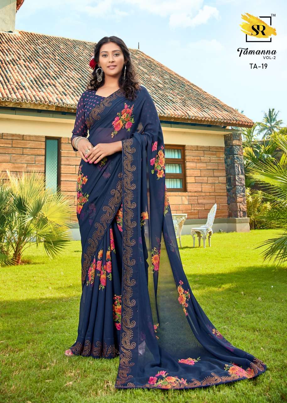 TAMANNA VOL-2 BY SR 11 TO 22 SERIES INDIAN TRADITIONAL WEAR COLLECTION BEAUTIFUL STYLISH FANCY COLORFUL PARTY WEAR & OCCASIONAL WEAR FANCY SAREES AT WHOLESALE PRICE