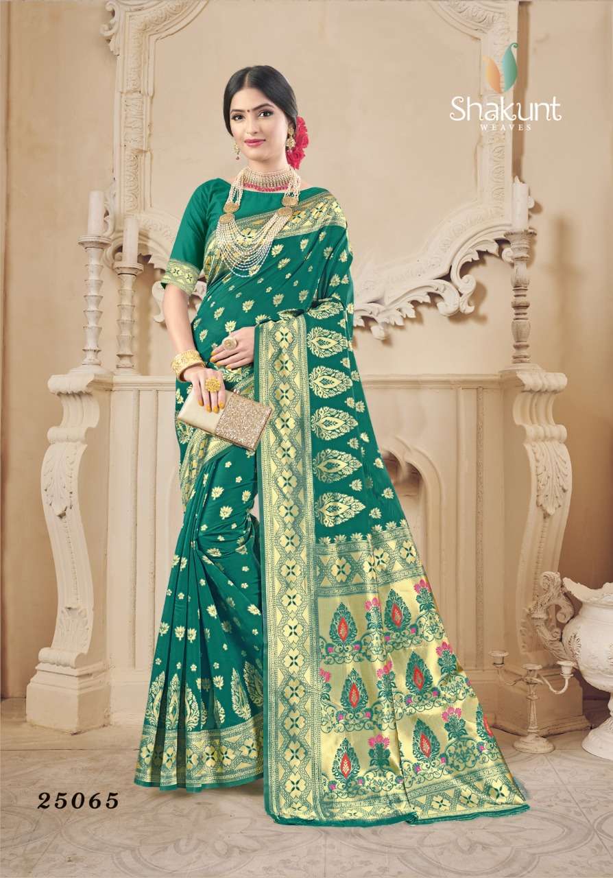 BHAGYAWATI BY SHAKUNT 25061 TO 25066 SERIES INDIAN TRADITIONAL WEAR COLLECTION BEAUTIFUL STYLISH FANCY COLORFUL PARTY WEAR & OCCASIONAL WEAR ART SILK SAREES AT WHOLESALE PRICE