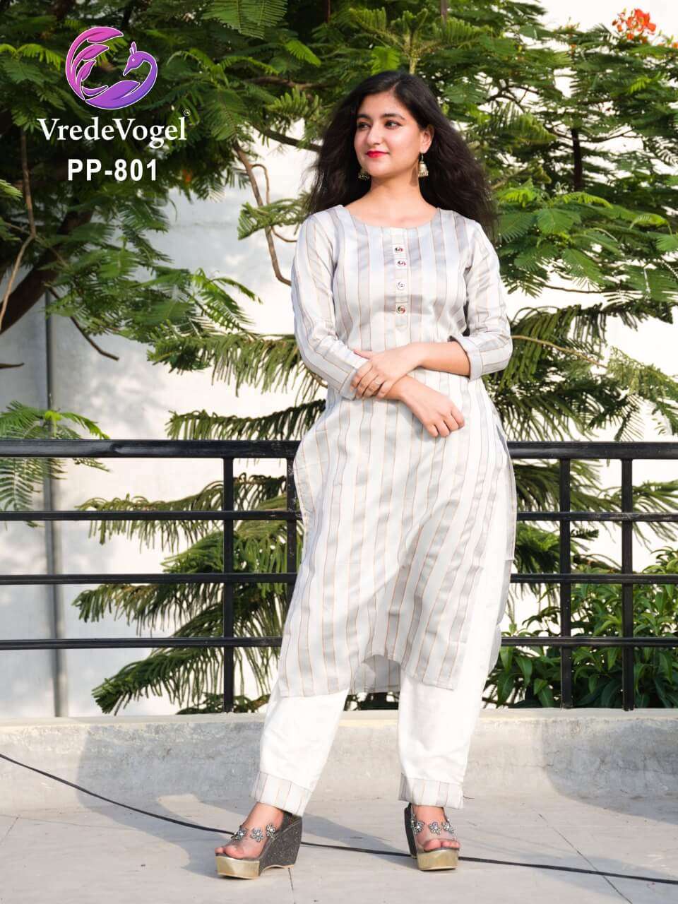 KHUSHIYA BY VREDE VOGEL 801 TO 806 SERIES DESIGNER STYLISH FANCY COLORFUL BEAUTIFUL PARTY WEAR & ETHNIC WEAR COLLECTION SILK WEAVING KURTIS WITH BOTTOM AT WHOLESALE PRICE
