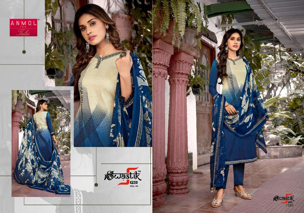 SWASTIK VOL-45 BY ANMOL TEX 1581 TO 1598 SERIES BEAUTIFUL SUITS COLORFUL STYLISH FANCY CASUAL WEAR & ETHNIC WEAR AMERICAN CREPE PRINT DRESSES AT WHOLESALE PRICE
