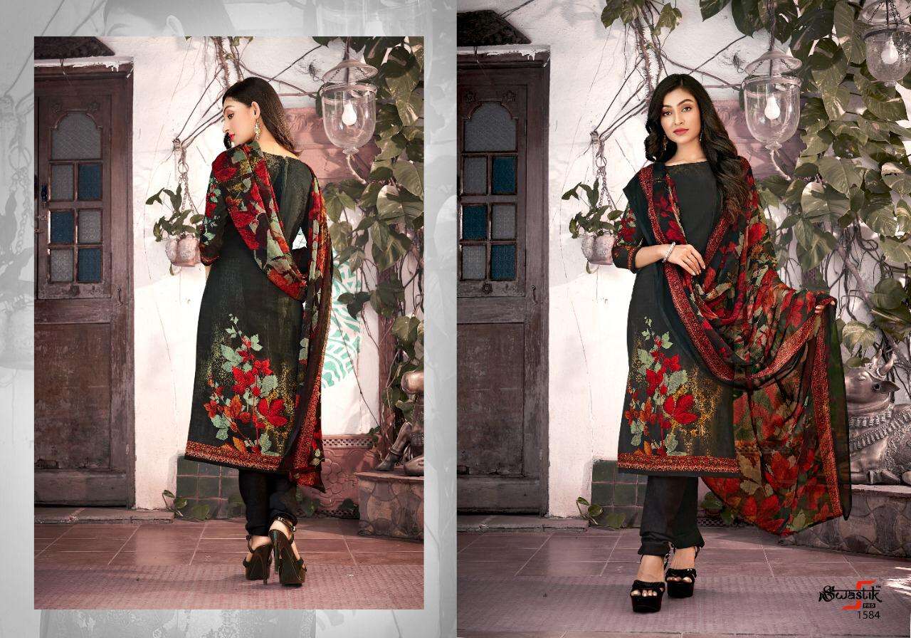 SWASTIK VOL-45 BY ANMOL TEX 1581 TO 1598 SERIES BEAUTIFUL SUITS COLORFUL STYLISH FANCY CASUAL WEAR & ETHNIC WEAR AMERICAN CREPE PRINT DRESSES AT WHOLESALE PRICE