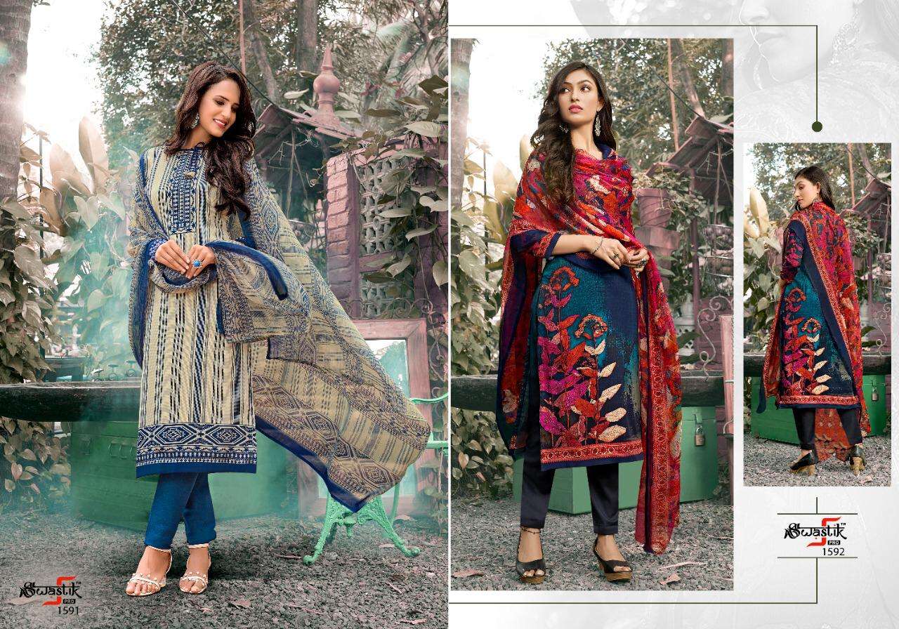 SWASTIK VOL-45 BY ANMOL TEX 1581 TO 1598 SERIES BEAUTIFUL SUITS COLORFUL STYLISH FANCY CASUAL WEAR & ETHNIC WEAR AMERICAN CREPE PRINT DRESSES AT WHOLESALE PRICE