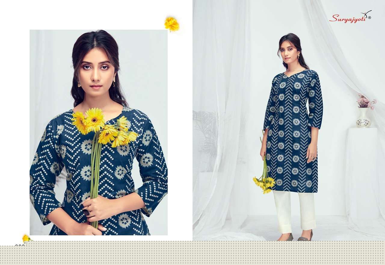 PEHEL VOL-9 BY SURYAJYOTI 9001 TO 9012 SERIES DESIGNER STYLISH FANCY COLORFUL BEAUTIFUL PARTY WEAR & ETHNIC WEAR COLLECTION COTTON PRINT KURTIS AT WHOLESALE PRICE