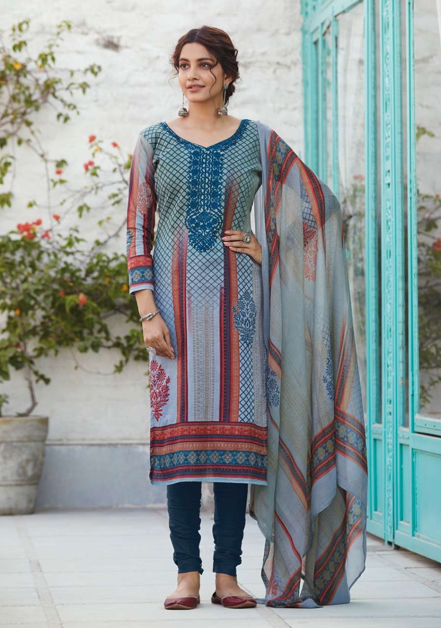 AMORA BY VIDHATRI 15001 TO 15008 SERIES BEAUTIFUL SUITS COLORFUL STYLISH FANCY CASUAL WEAR & ETHNIC WEAR PURE LAWN COTTON PRINT EMBROIDERED DRESSES AT WHOLESALE PRICE