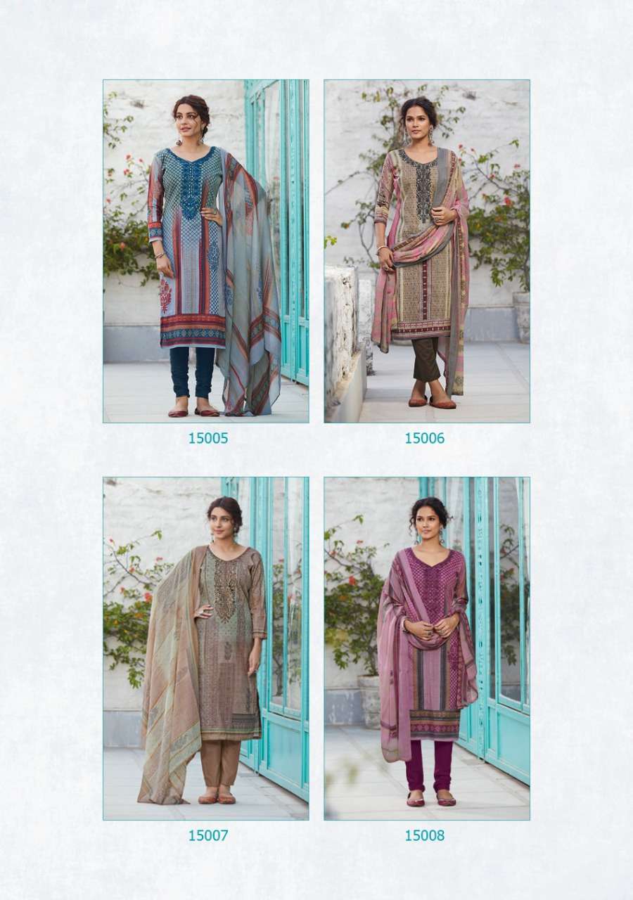 AMORA BY VIDHATRI 15001 TO 15008 SERIES BEAUTIFUL SUITS COLORFUL STYLISH FANCY CASUAL WEAR & ETHNIC WEAR PURE LAWN COTTON PRINT EMBROIDERED DRESSES AT WHOLESALE PRICE