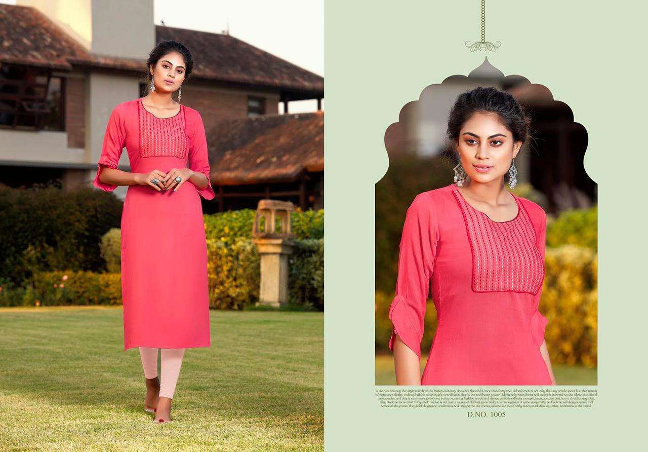 LIFE STYLE BY SHUBH NX 1001 TO 1007 SERIES DESIGNER STYLISH FANCY COLORFUL BEAUTIFUL PARTY WEAR & ETHNIC WEAR COLLECTION RAYON EMBROIDERY KURTIS AT WHOLESALE PRICE