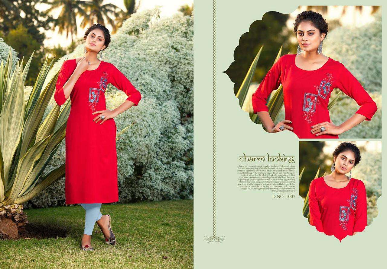 LIFE STYLE BY SHUBH NX 1001 TO 1007 SERIES DESIGNER STYLISH FANCY COLORFUL BEAUTIFUL PARTY WEAR & ETHNIC WEAR COLLECTION RAYON EMBROIDERY KURTIS AT WHOLESALE PRICE