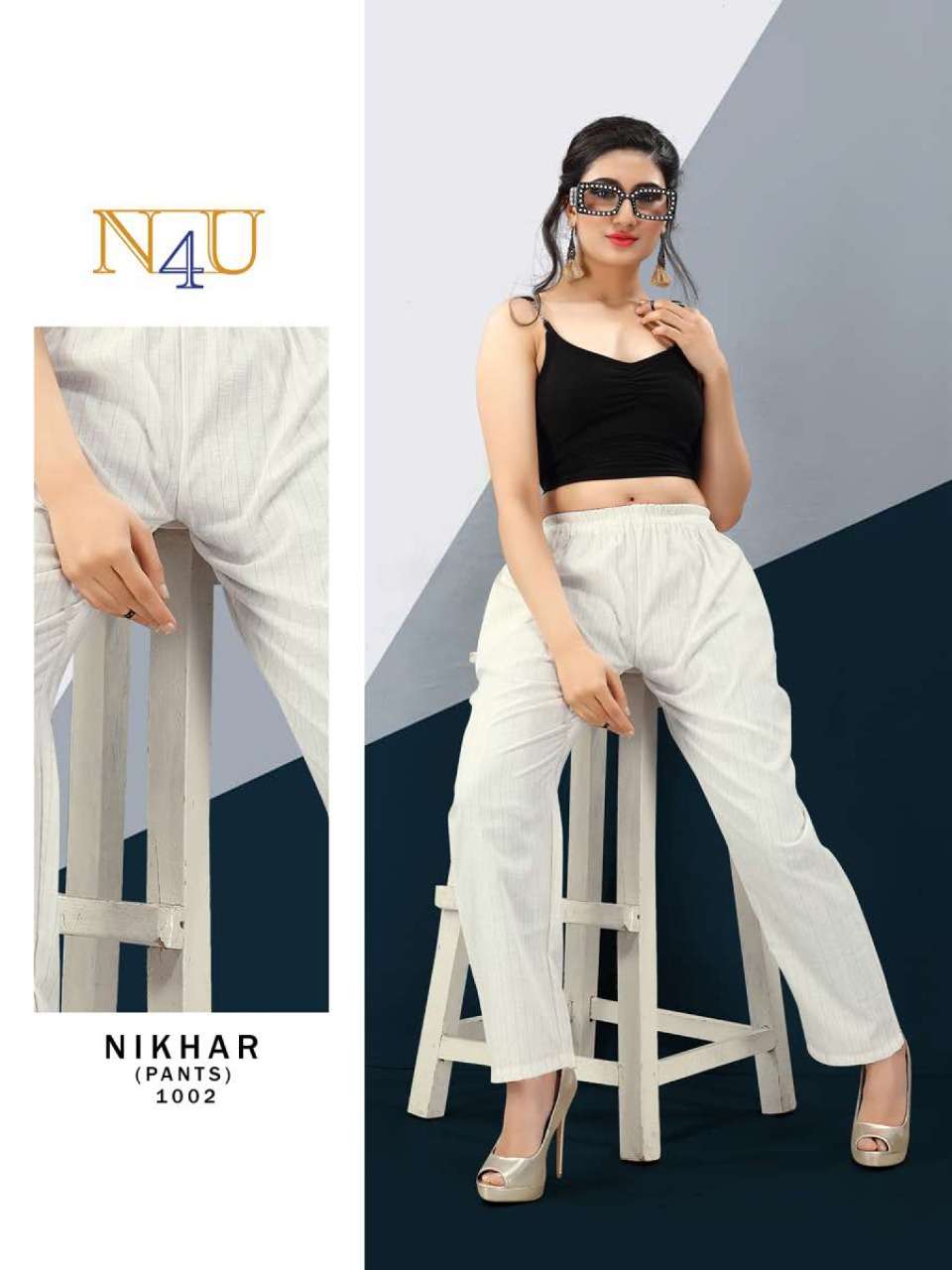 NIKHAR NX BY N4U BEAUTIFUL STYLISH FANCY COLORFUL PARTY WEAR & ETHNIC WEAR LINEN COTTON PRINTED PANTS AT WHOLESALE PRICE