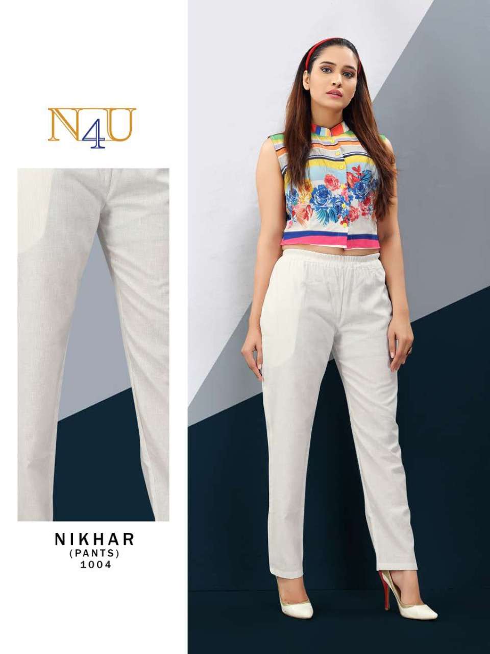 NIKHAR NX BY N4U BEAUTIFUL STYLISH FANCY COLORFUL PARTY WEAR & ETHNIC WEAR LINEN COTTON PRINTED PANTS AT WHOLESALE PRICE