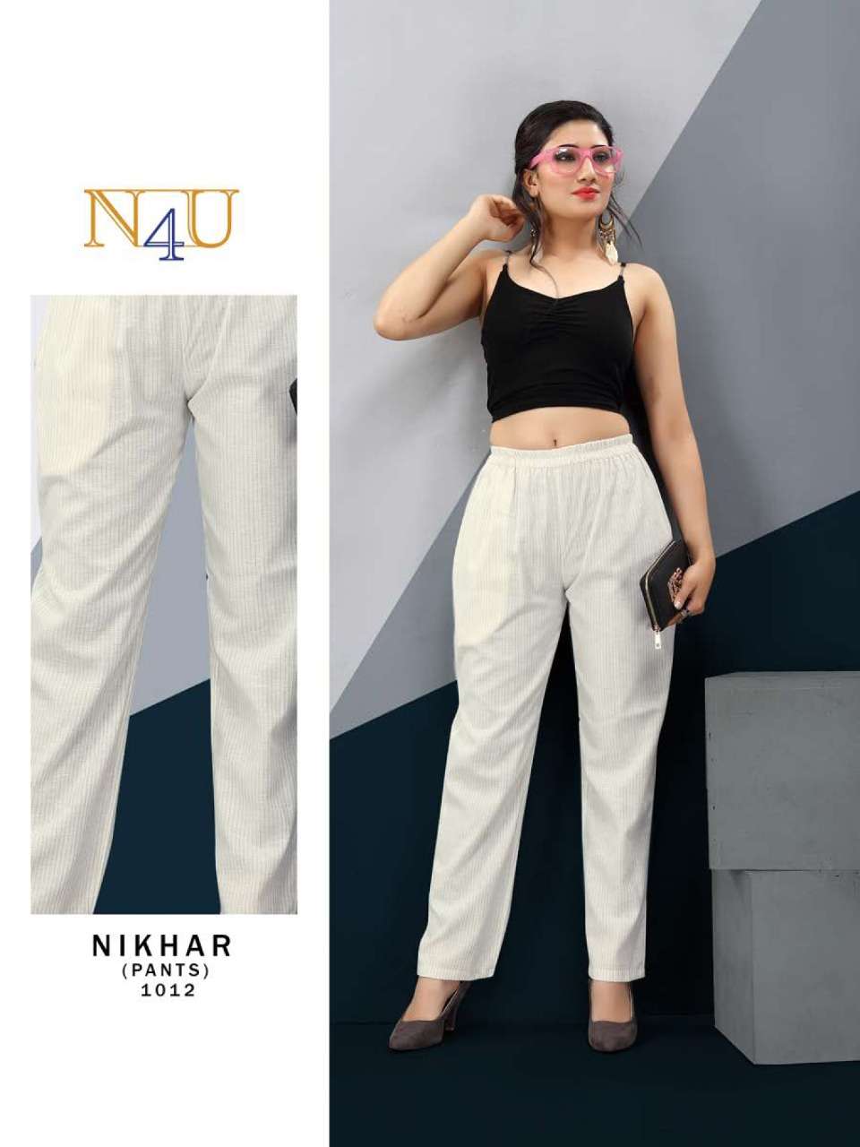 NIKHAR NX BY N4U BEAUTIFUL STYLISH FANCY COLORFUL PARTY WEAR & ETHNIC WEAR LINEN COTTON PRINTED PANTS AT WHOLESALE PRICE