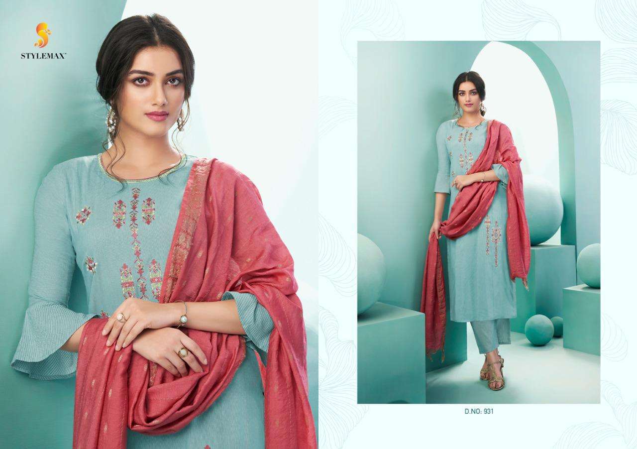 ANUPAMA VOL-1 BY STYLEMAX 931 TO 935 SERIES BEAUTIFUL SUITS COLORFUL STYLISH FANCY CASUAL WEAR & ETHNIC WEAR COTTON EMBROIDERED DRESSES AT WHOLESALE PRICE