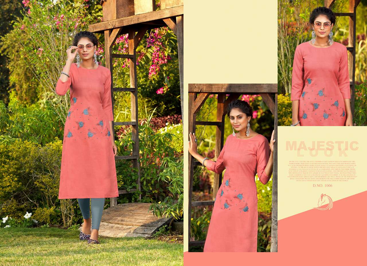 AMYRA VOL-3 BY SHUBH NX 1001 TO 1010 SERIES DESIGNER STYLISH FANCY COLORFUL BEAUTIFUL PARTY WEAR & ETHNIC WEAR COLLECTION RUBY SLUB EMBROIDERY KURTIS AT WHOLESALE PRICE