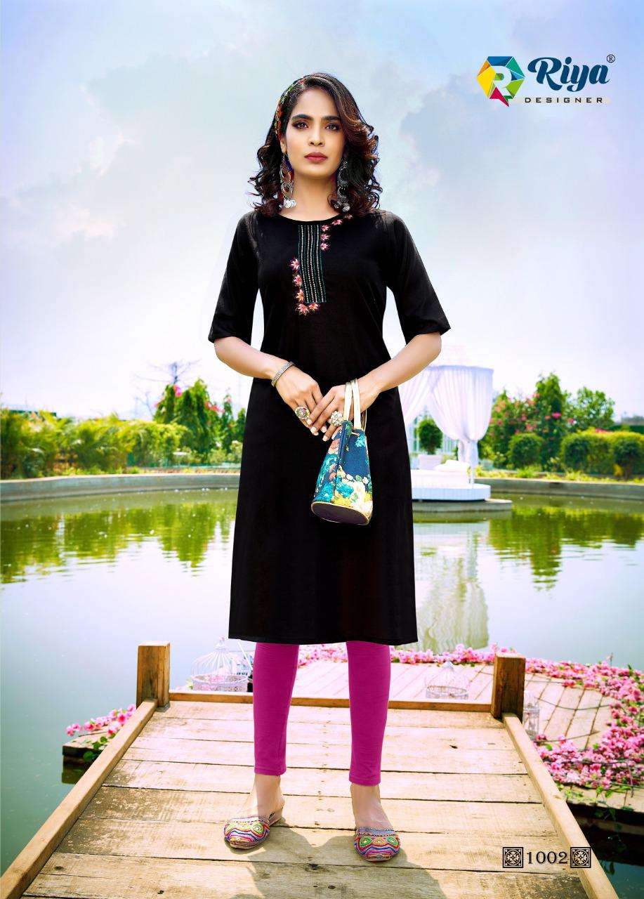 ANGEL BY RIYA DESIGNER 1001 TO 1006 SERIES DESIGNER STYLISH FANCY COLORFUL BEAUTIFUL PARTY WEAR & ETHNIC WEAR COLLECTION PURE COTTON SLUB EMBROIDERY KURTIS AT WHOLESALE PRICE