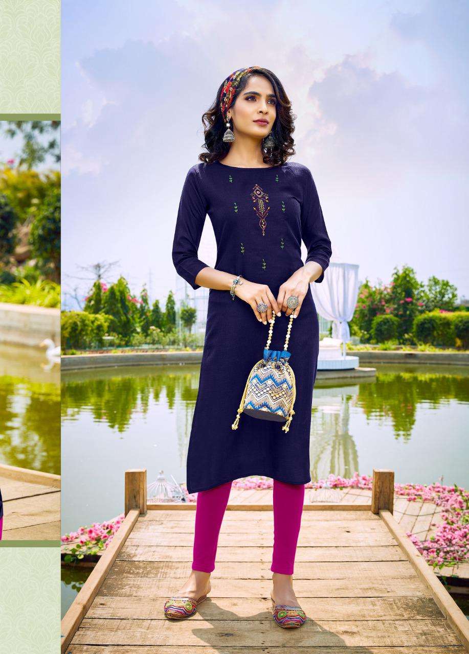 ANGEL BY RIYA DESIGNER 1001 TO 1006 SERIES DESIGNER STYLISH FANCY COLORFUL BEAUTIFUL PARTY WEAR & ETHNIC WEAR COLLECTION PURE COTTON SLUB EMBROIDERY KURTIS AT WHOLESALE PRICE