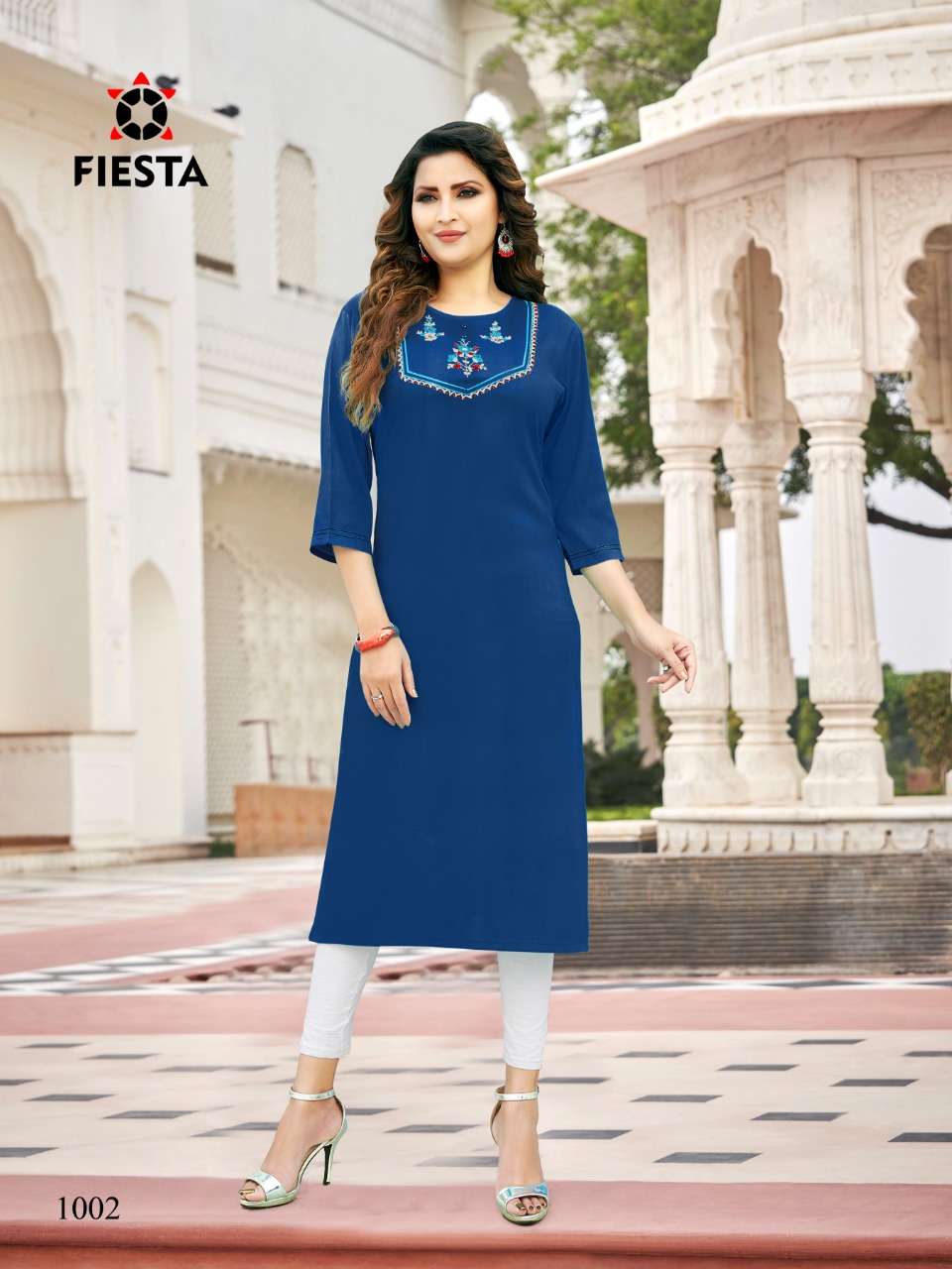 PINK CITY BY FIESTA 1001 TO 1008 SERIES DESIGNER STYLISH FANCY COLORFUL BEAUTIFUL PARTY WEAR & ETHNIC WEAR COLLECTION RAYON SLUB KURTIS AT WHOLESALE PRICE