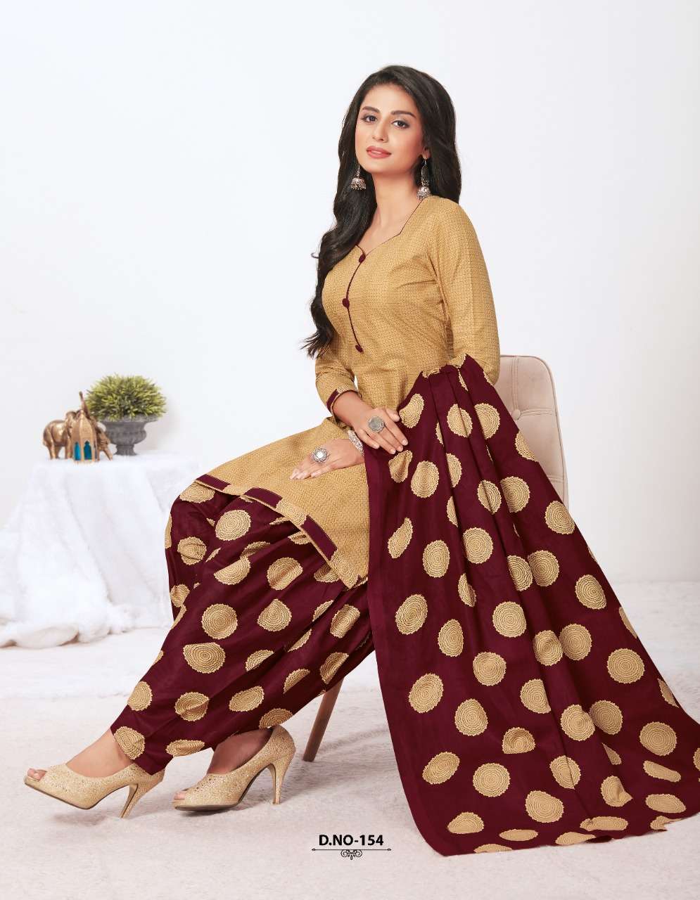 CLASSIC PATIYALA VOL-1 BY KUBER 153 TO 162 SERIES BEAUTIFUL SUITS COLORFUL STYLISH FANCY CASUAL WEAR & ETHNIC WEAR PURE COTTON PRINT DRESSES AT WHOLESALE PRICE