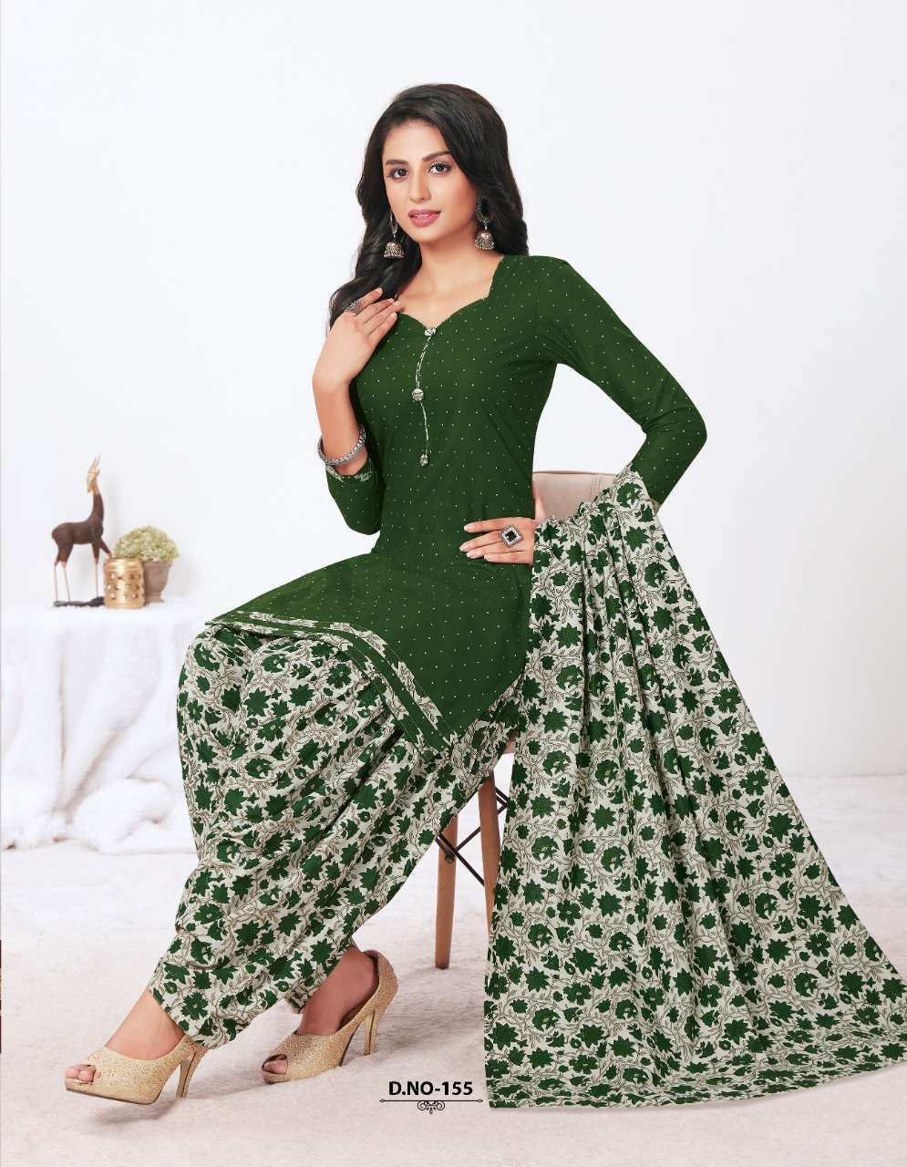 CLASSIC PATIYALA VOL-1 BY KUBER 153 TO 162 SERIES BEAUTIFUL SUITS COLORFUL STYLISH FANCY CASUAL WEAR & ETHNIC WEAR PURE COTTON PRINT DRESSES AT WHOLESALE PRICE