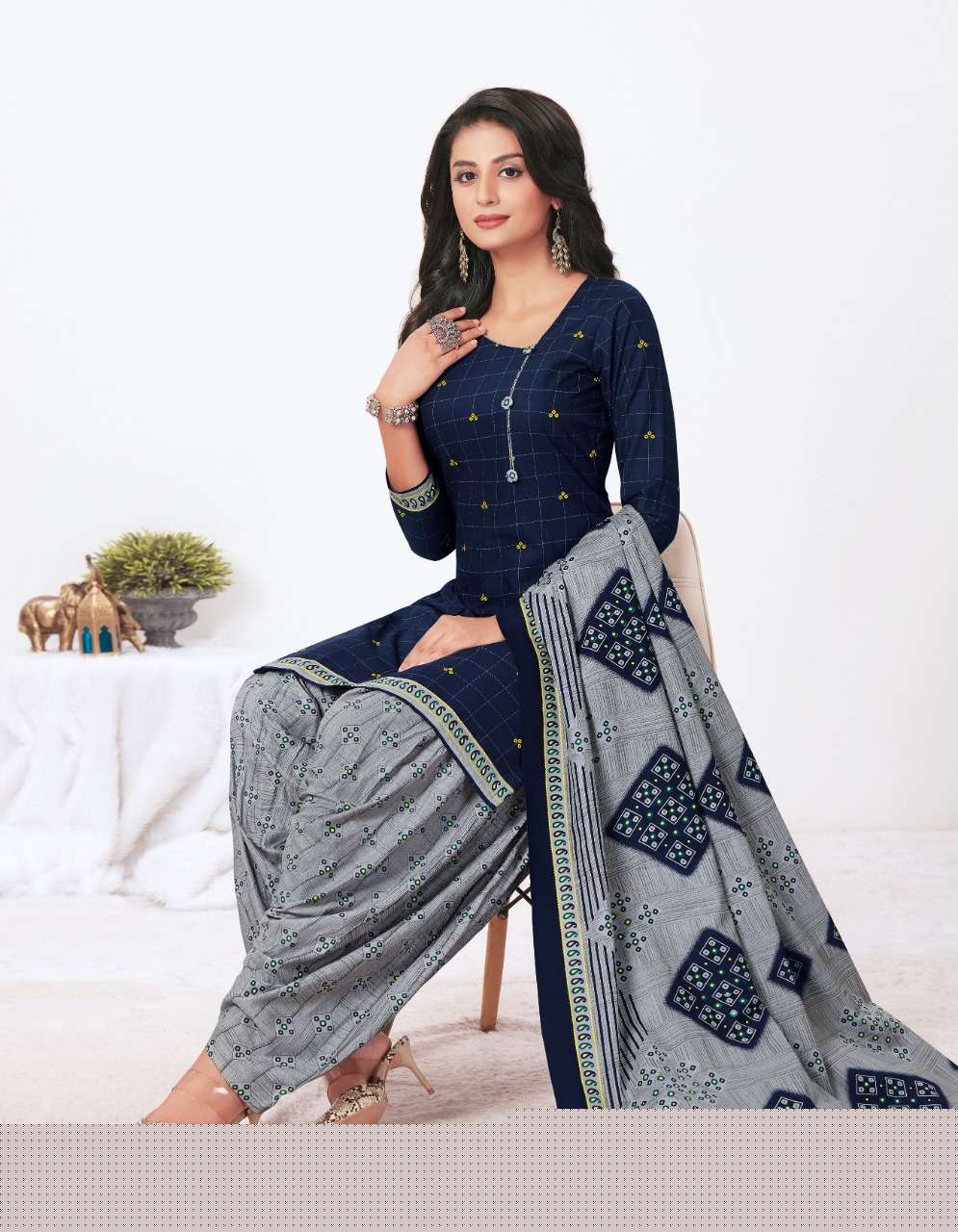 CLASSIC PATIYALA VOL-1 BY KUBER 153 TO 162 SERIES BEAUTIFUL SUITS COLORFUL STYLISH FANCY CASUAL WEAR & ETHNIC WEAR PURE COTTON PRINT DRESSES AT WHOLESALE PRICE