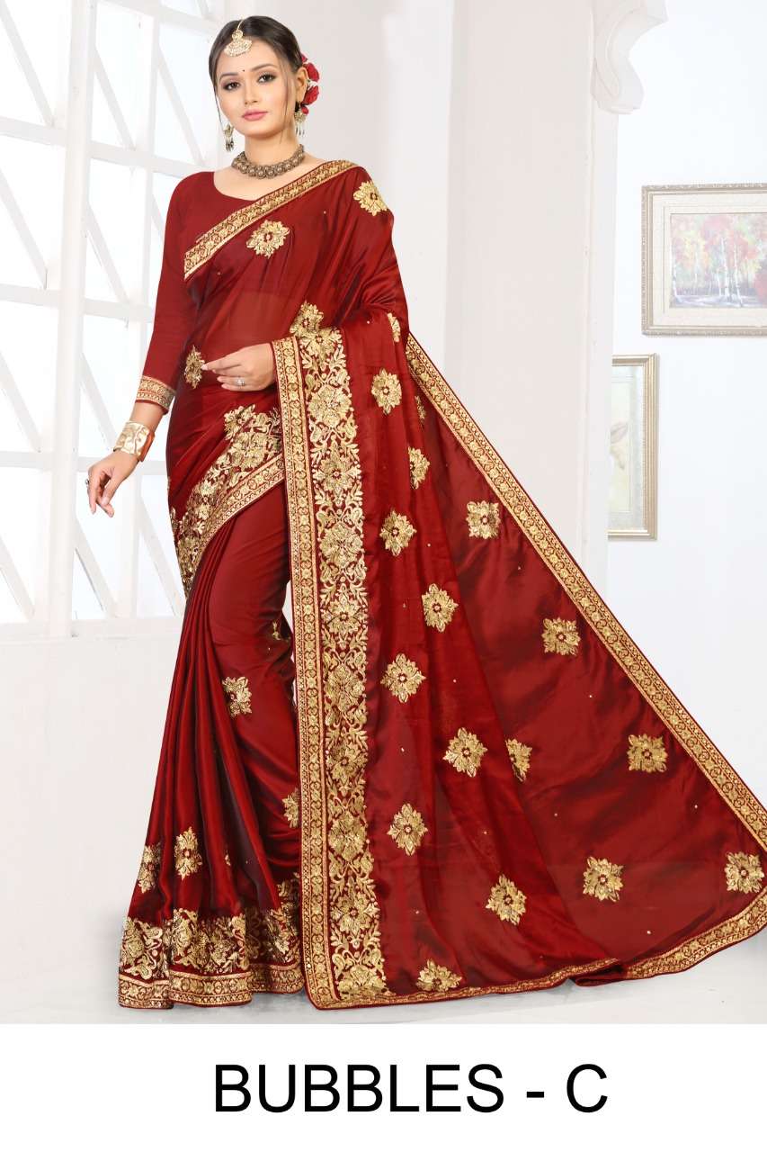 BUBBLES BY RANJNA A TO D SERIES INDIAN TRADITIONAL WEAR COLLECTION BEAUTIFUL STYLISH FANCY COLORFUL PARTY WEAR & OCCASIONAL WEAR RANGOLI SILK SAREES AT WHOLESALE PRICE
