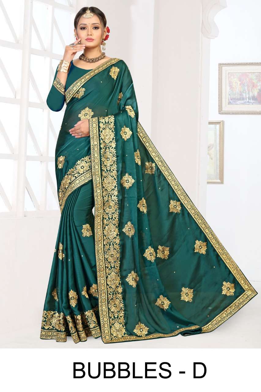 BUBBLES BY RANJNA A TO D SERIES INDIAN TRADITIONAL WEAR COLLECTION BEAUTIFUL STYLISH FANCY COLORFUL PARTY WEAR & OCCASIONAL WEAR RANGOLI SILK SAREES AT WHOLESALE PRICE