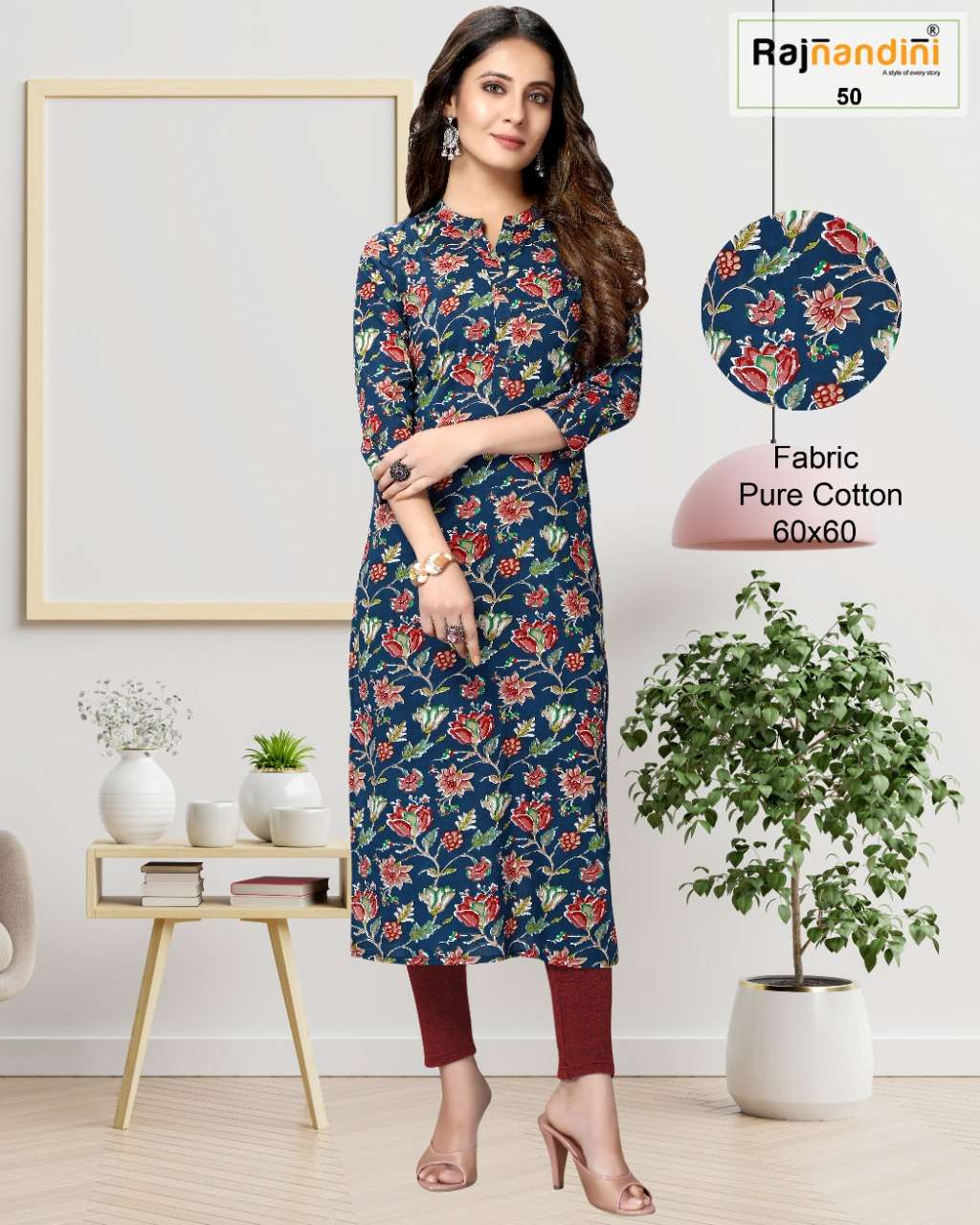 PRINT VOL-20 BY RAJNANDINI DESIGNER STYLISH FANCY COLORFUL BEAUTIFUL PARTY WEAR & ETHNIC WEAR COLLECTION PURE COTTON PRINT KURTIS AT WHOLESALE PRICE
