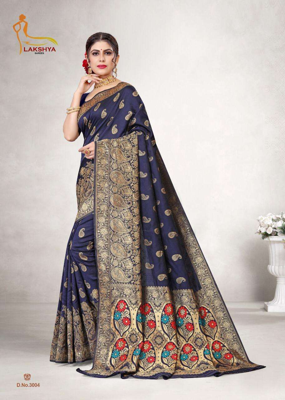 VIDYA VOL-3 BY LAKSHYA 3001 TO 3005 SERIES DESIGNER STYLISH FANCY COLORFUL BEAUTIFUL PARTY WEAR & ETHNIC WEAR COLLECTION JACQUARD SILK KURTIS AT WHOLESALE PRICE