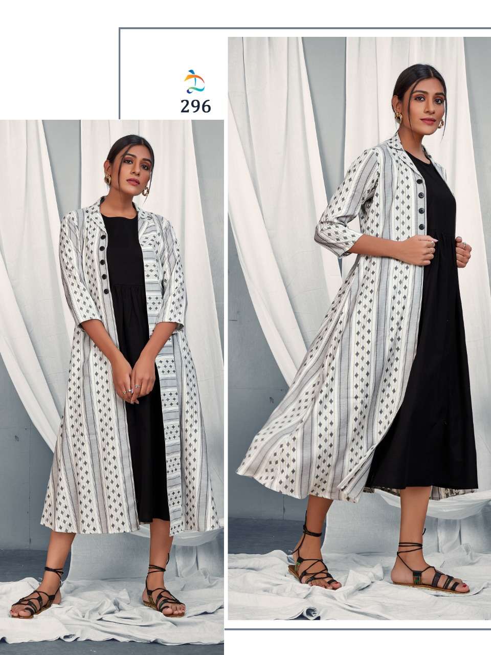 MAPLE BY DOVI FASHION 295 TO 298 SERIES DESIGNER STYLISH FANCY COLORFUL BEAUTIFUL PARTY WEAR & ETHNIC WEAR COLLECTION RAYON/COTTON KURTIS WITH JACKETS AT WHOLESALE PRICE