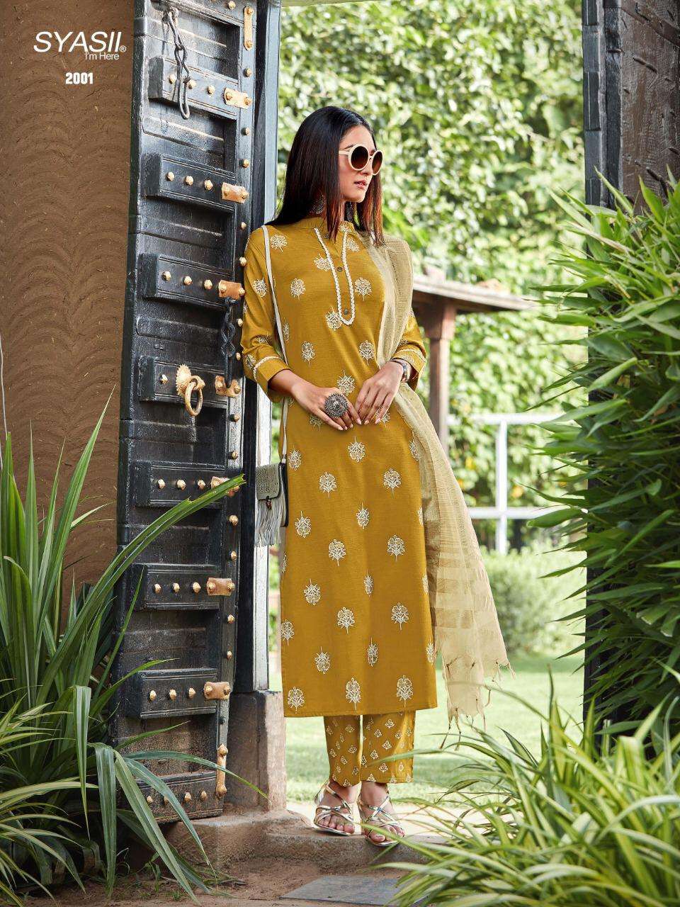 FLORENCE BY SYASII 2001 TO 2006 SERIES BEAUTIFUL SUITS COLORFUL STYLISH FANCY CASUAL WEAR & ETHNIC WEAR SILK SLUB DRESSES AT WHOLESALE PRICE