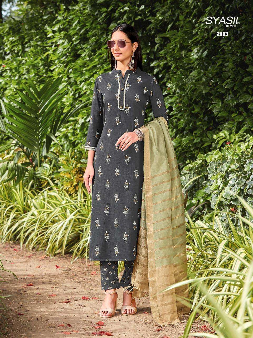FLORENCE BY SYASII 2001 TO 2006 SERIES BEAUTIFUL SUITS COLORFUL STYLISH FANCY CASUAL WEAR & ETHNIC WEAR SILK SLUB DRESSES AT WHOLESALE PRICE