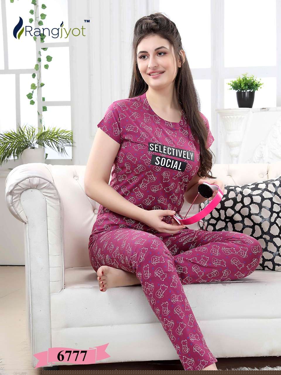 NIGHT DRESS VOL-1 BY RANGHYOT FASHION 6771 TO 6778 SERIES BEAUTIFUL STYLISH FANCY COLORFUL CASUAL WEAR & ETHNIC WEAR COTTON HOSIERY NIGHT SUITS AT WHOLESALE PRICE