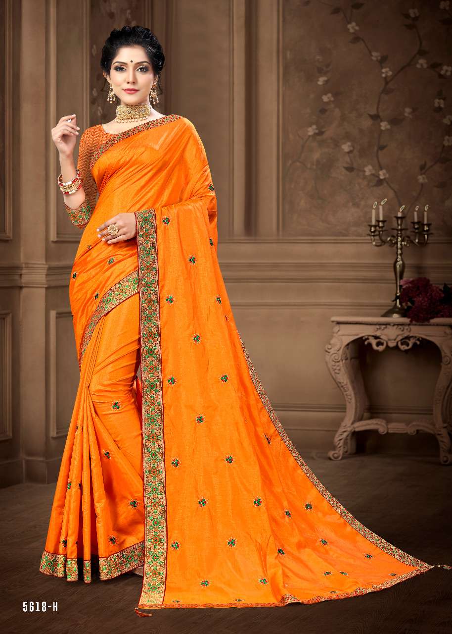 PEELA LADDU BY INDIAN WOMEN INDIAN TRADITIONAL WEAR COLLECTION BEAUTIFUL STYLISH FANCY COLORFUL PARTY WEAR & OCCASIONAL WEAR VICHITRA SILK SAREES AT WHOLESALE PRICE