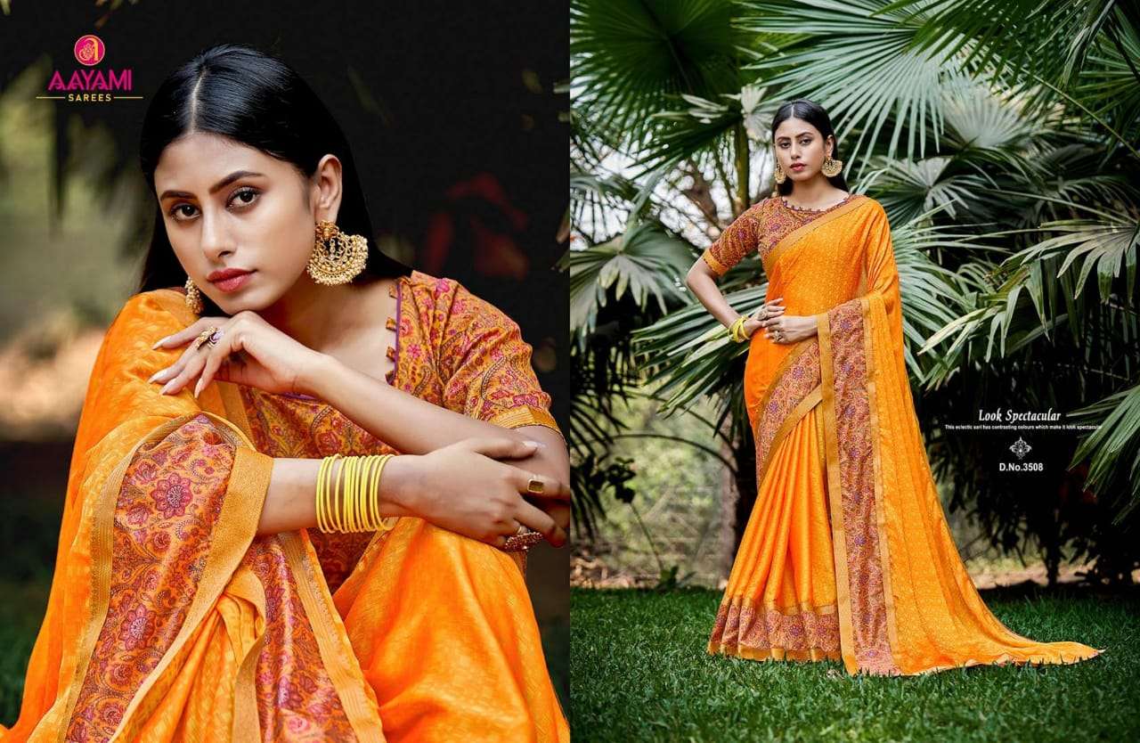 SAKSHI BY AAYAMI 3501 TO 3516 SERIES INDIAN TRADITIONAL WEAR COLLECTION BEAUTIFUL STYLISH FANCY COLORFUL PARTY WEAR & OCCASIONAL WEAR GEORGETTE SAREES AT WHOLESALE PRICE