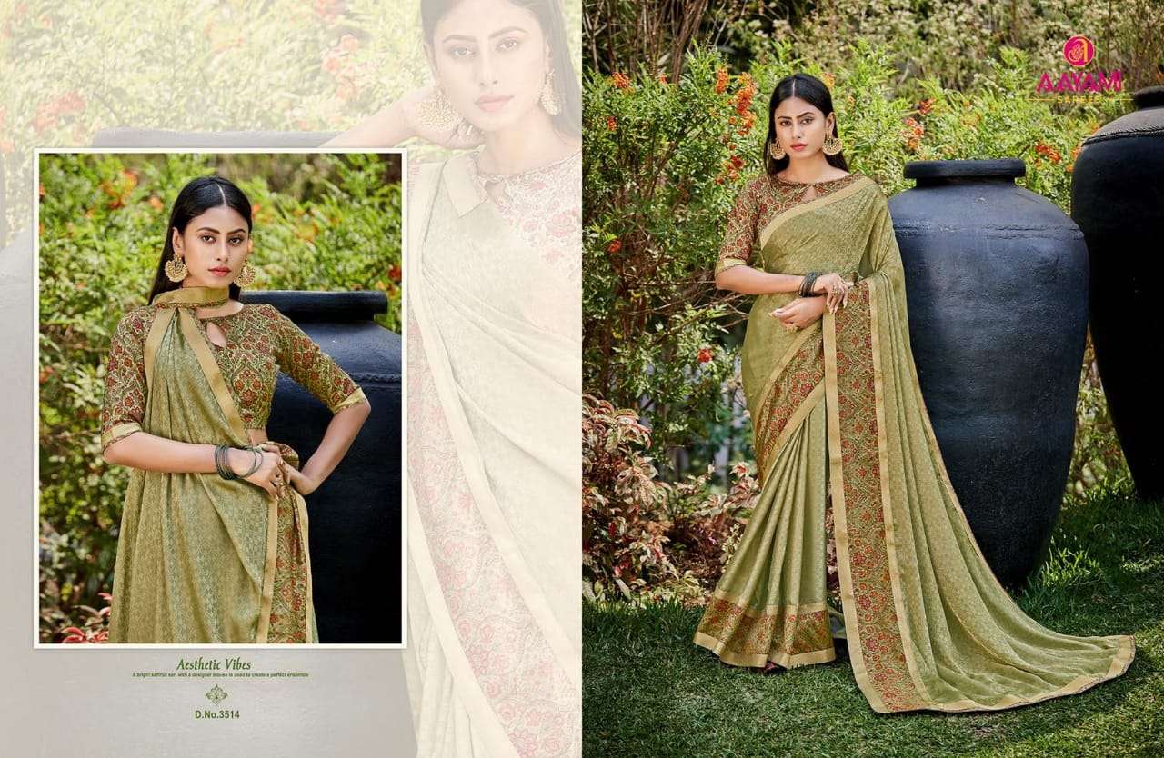 SAKSHI BY AAYAMI 3501 TO 3516 SERIES INDIAN TRADITIONAL WEAR COLLECTION BEAUTIFUL STYLISH FANCY COLORFUL PARTY WEAR & OCCASIONAL WEAR GEORGETTE SAREES AT WHOLESALE PRICE