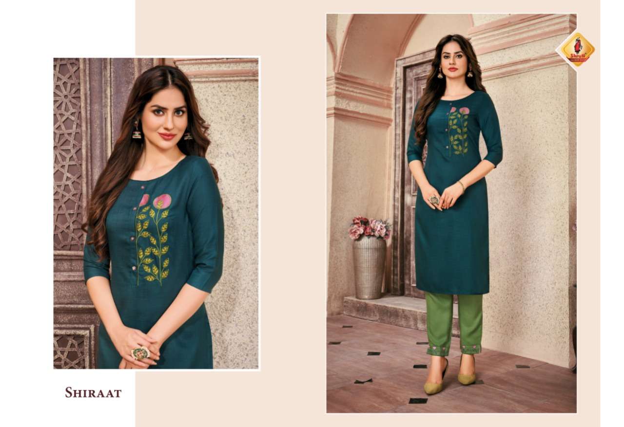 PANI-PURI BY SHRUTI 01 TO 06 SERIES DESIGNER STYLISH FANCY COLORFUL BEAUTIFUL PARTY WEAR & ETHNIC WEAR COLLECTION SOFT SLUB EMBROIDERY KURTIS WITH BOTTOM AT WHOLESALE PRICE