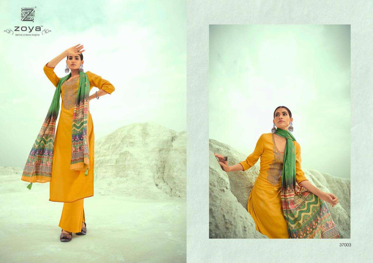 AMIRA BY ZOYA 37001 TO 37009 SERIES BEAUTIFUL SUITS COLORFUL STYLISH FANCY CASUAL WEAR & ETHNIC WEAR COTTON SATIN EMBROIDERED DRESSES AT WHOLESALE PRICE