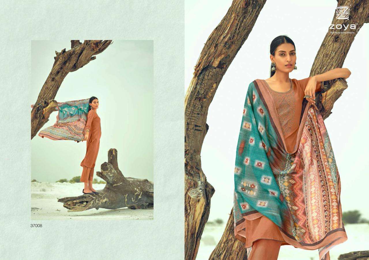 AMIRA BY ZOYA 37001 TO 37009 SERIES BEAUTIFUL SUITS COLORFUL STYLISH FANCY CASUAL WEAR & ETHNIC WEAR COTTON SATIN EMBROIDERED DRESSES AT WHOLESALE PRICE