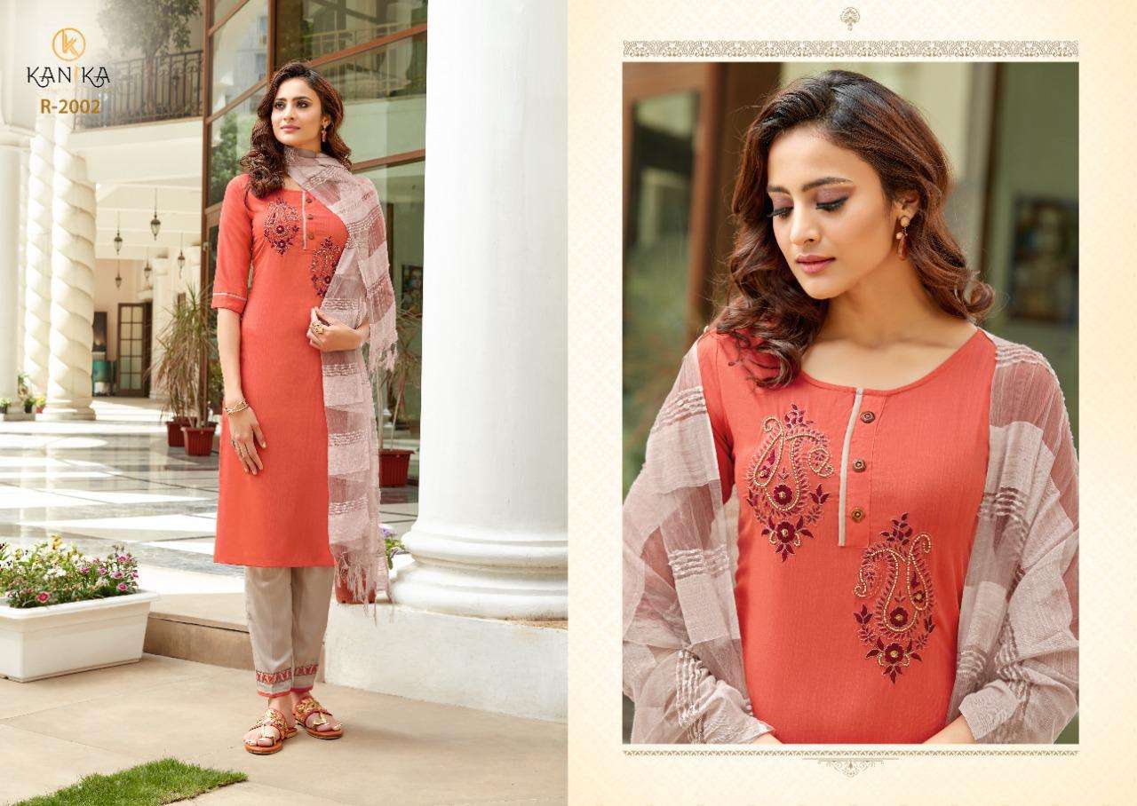 ROOHI BY KANIKA 2001 TO 2006 SERIES BEAUTIFUL SUITS COLORFUL STYLISH FANCY CASUAL WEAR & ETHNIC WEAR SLUB EMBROIDERED DRESSES AT WHOLESALE PRICE