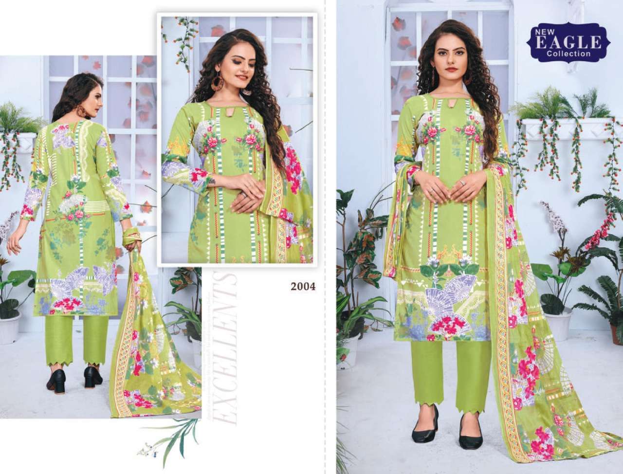 INAYA VOL-2 BY NEW EAGLE COLLECTION 2001 TO 2010 SERIES BEAUTIFUL SUITS COLORFUL STYLISH FANCY CASUAL WEAR & ETHNIC WEAR KARACHI COTTON DRESSES AT WHOLESALE PRICE