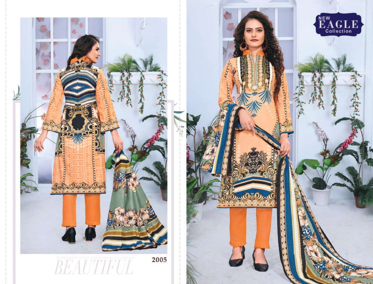 INAYA VOL-2 BY NEW EAGLE COLLECTION 2001 TO 2010 SERIES BEAUTIFUL SUITS COLORFUL STYLISH FANCY CASUAL WEAR & ETHNIC WEAR KARACHI COTTON DRESSES AT WHOLESALE PRICE